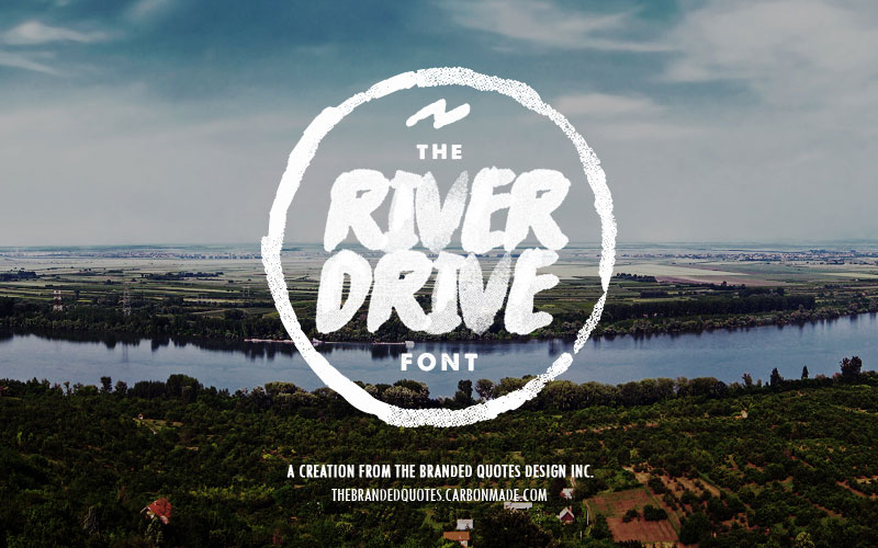 river drive watercolor font