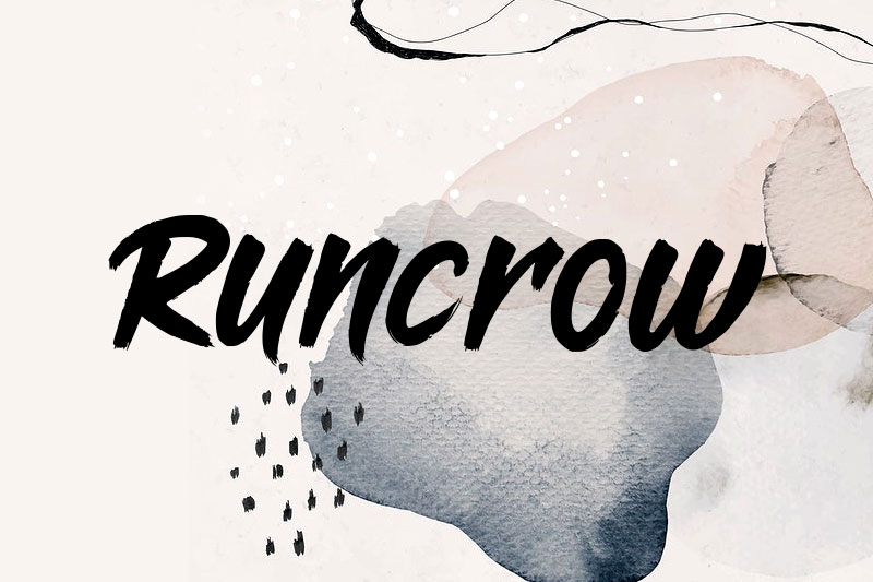 runcrow watercolor font