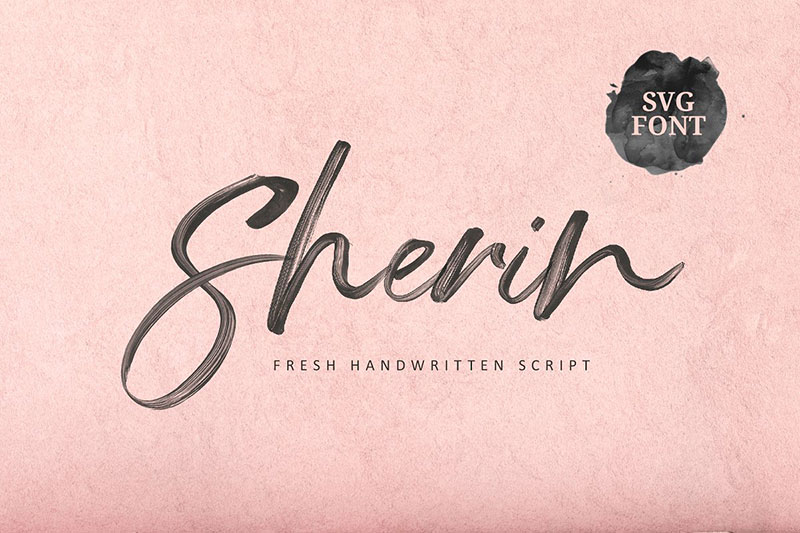 sherin svg watercolor font