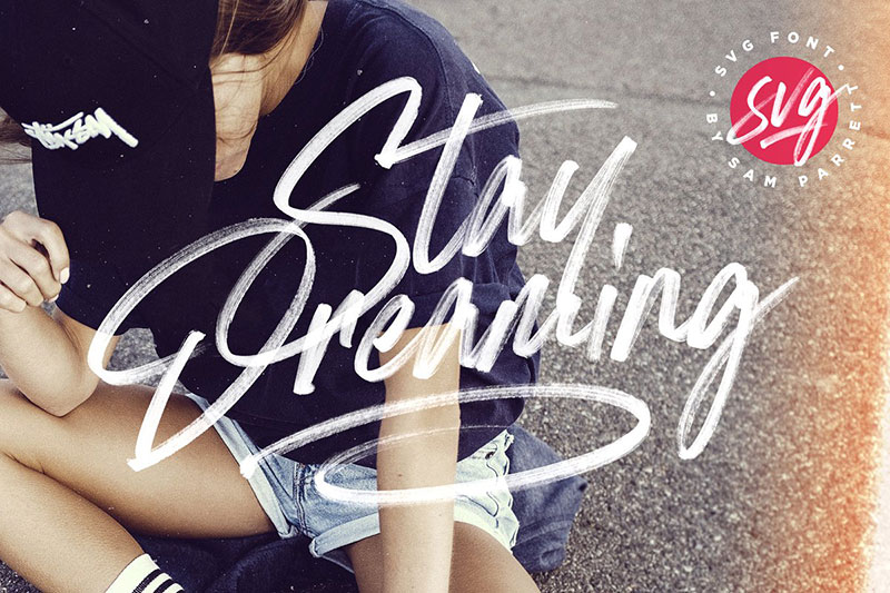 stay dreaming svg running font