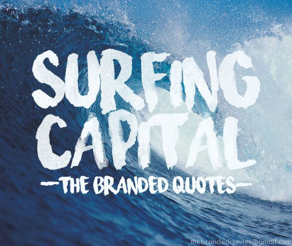 surfing capital watercolor font