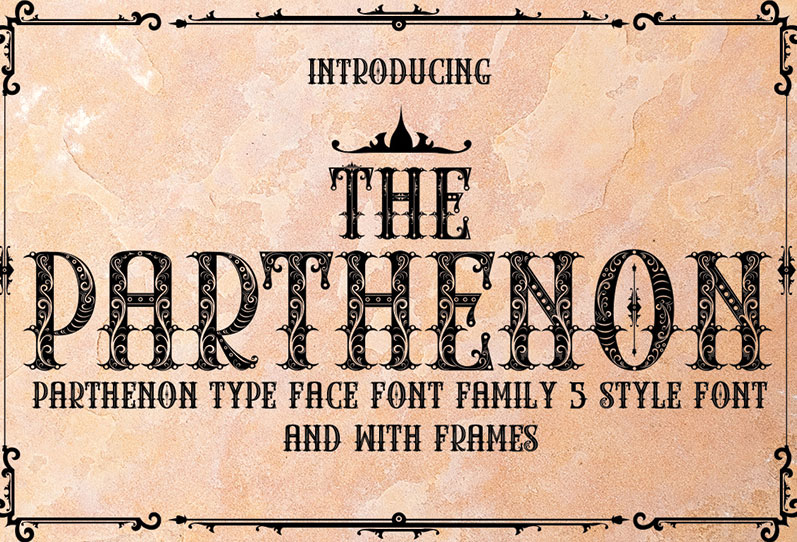 the parthenon 1920 font