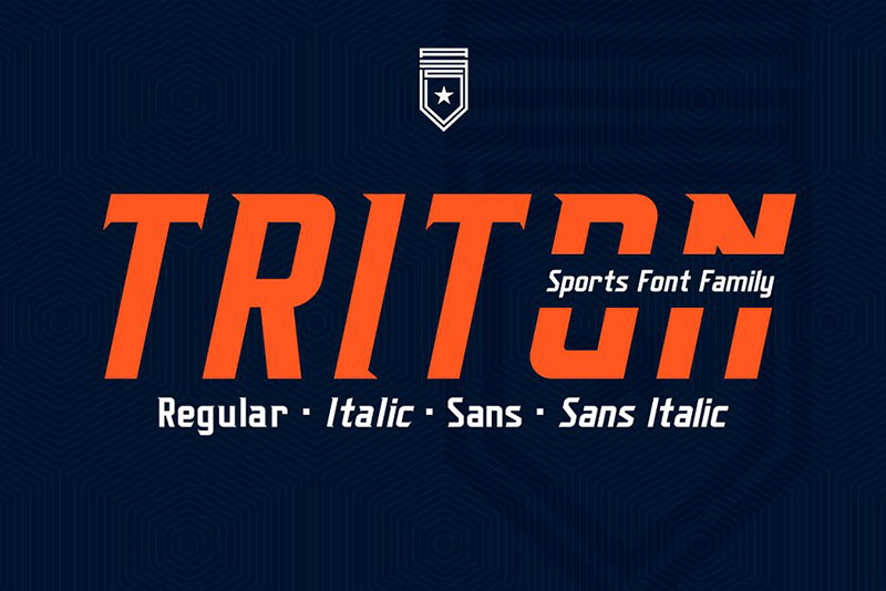 triton sports font family running font