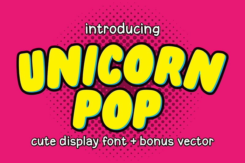 unicorn pop donut font