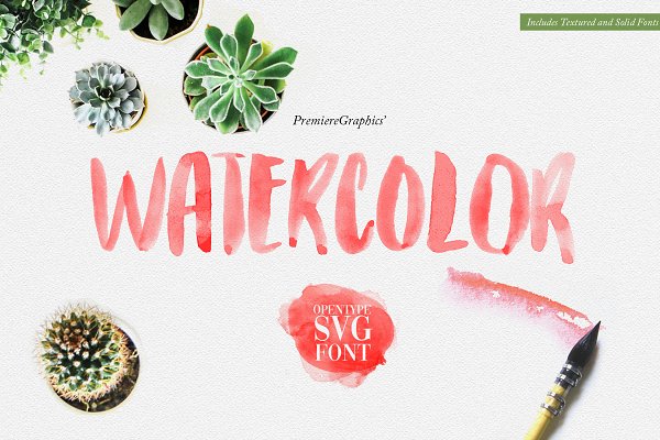 watercolor opentype svg watercolor font