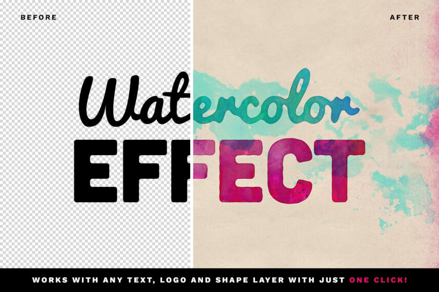 Watercolor Text and Logo Effects Vol.10