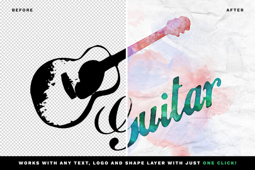 Watercolor Text and Logo Effects Vol.6