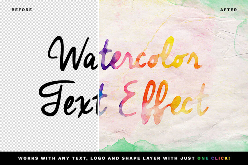 Watercolor Text and Logo Effects Vol.8