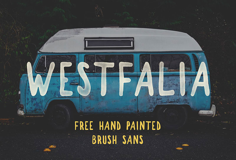 westfalia watercolor font