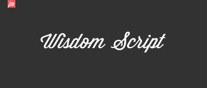 wisdom script neon font
