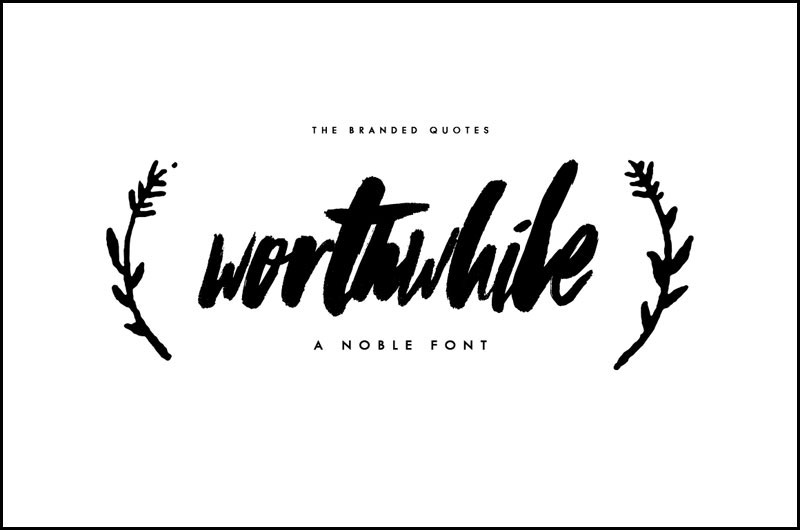 worthwhile watercolor font