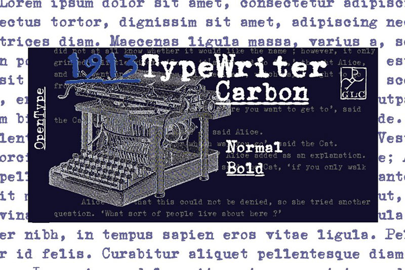 1913 typewriter carbon set otf typewriter fonts