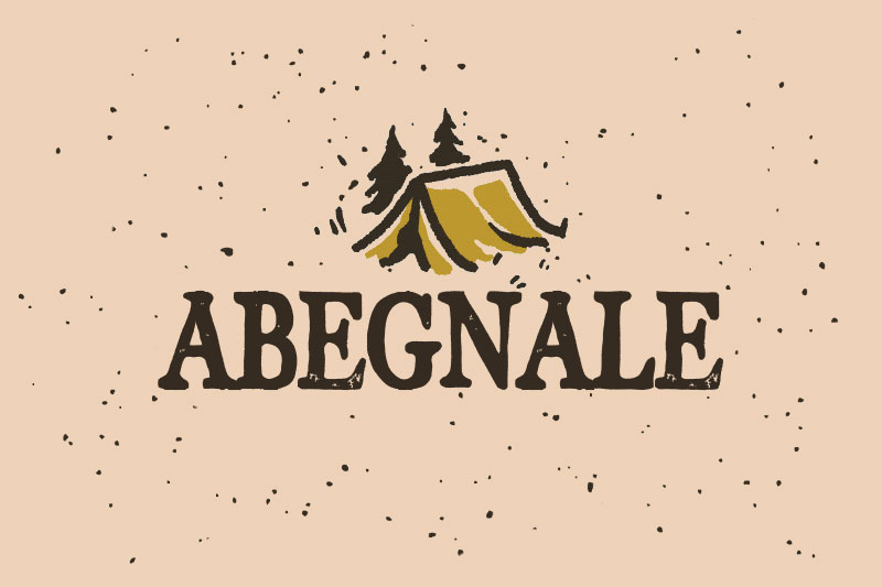 abegnale camping and hiking font