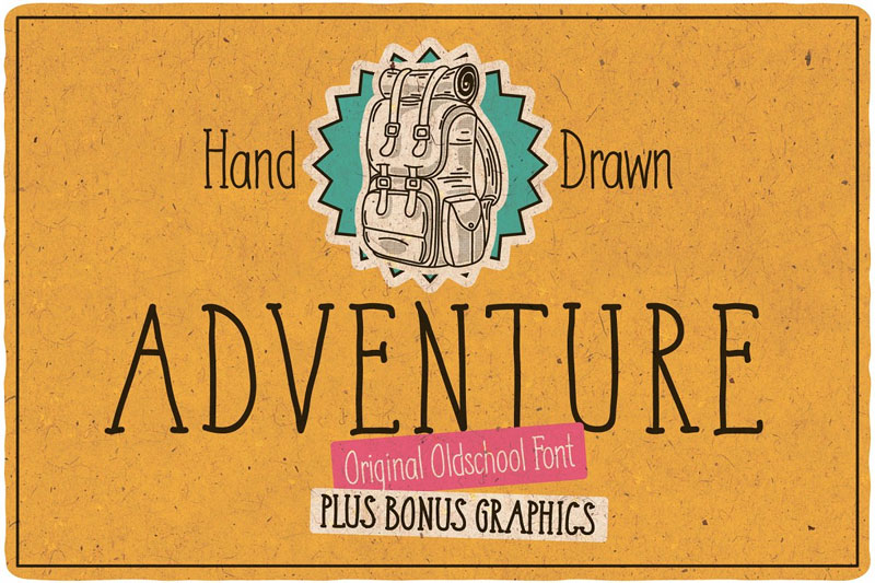 adventure typeface camping and hiking font