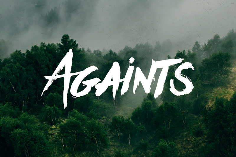 againts camping and hiking font