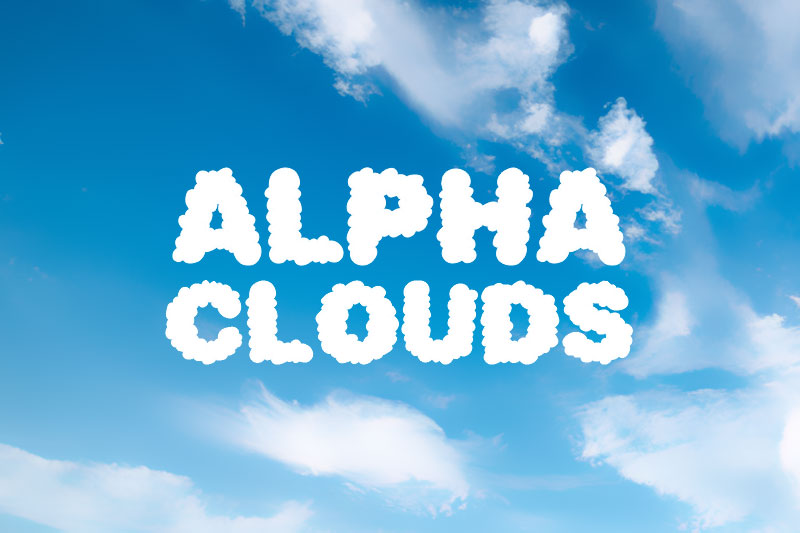 alphaclouds cloud font