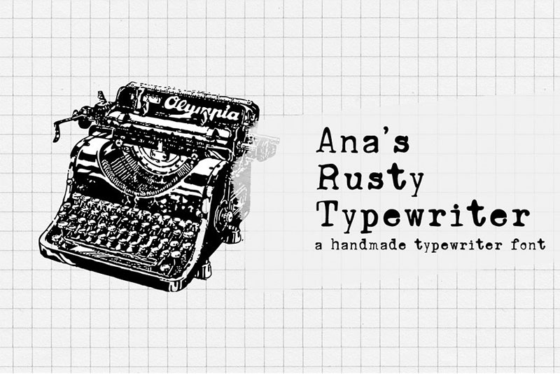 anas rusty typewriter fonts