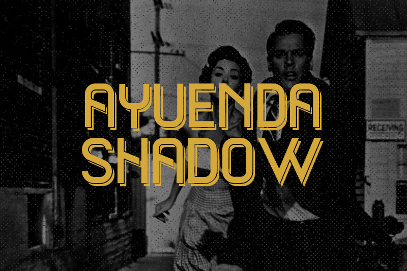 ayuenda shadow 50s font