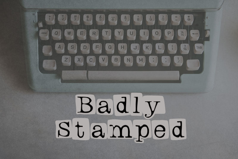 badly stamped typewriter fonts