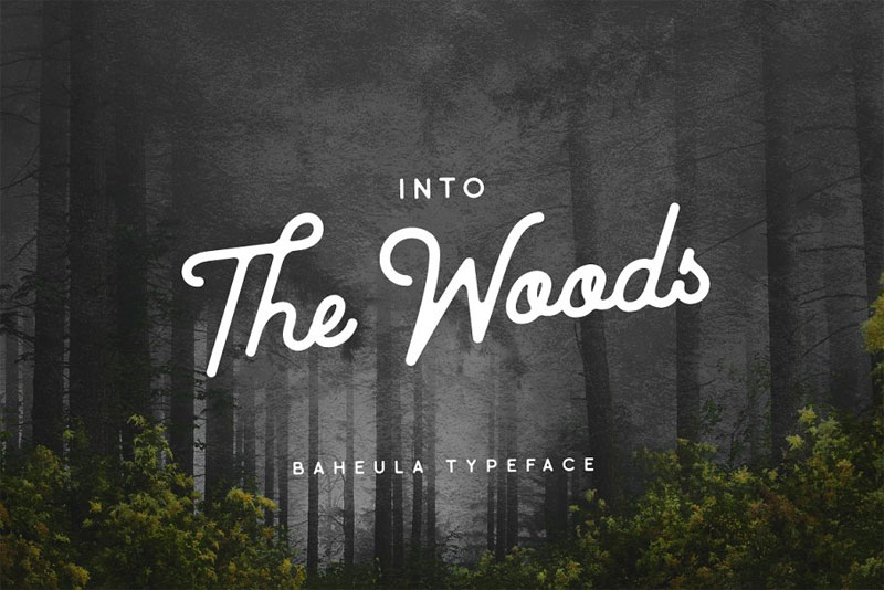 baheula vintage + clean typeface camping and hiking font
