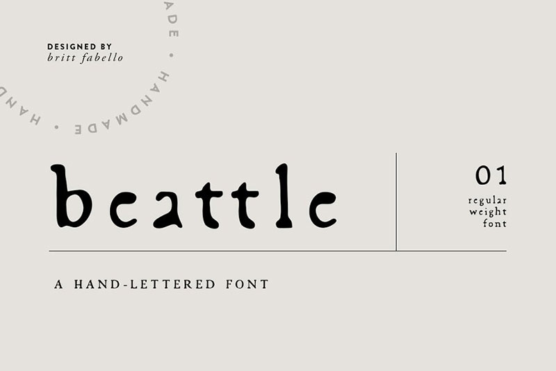 beattle hand lettered typewriter fonts