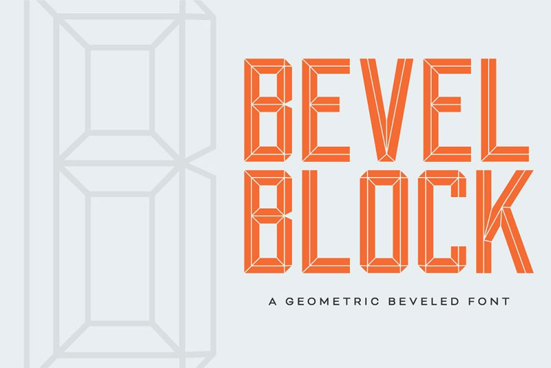 bevel block block font