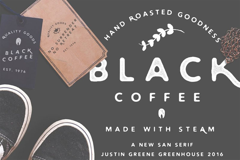 black coffee coffee font
