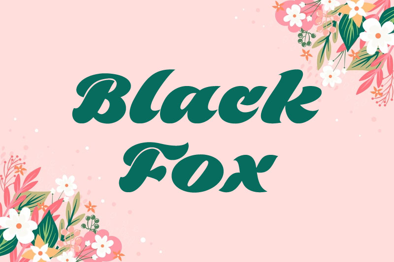 black fox fat font