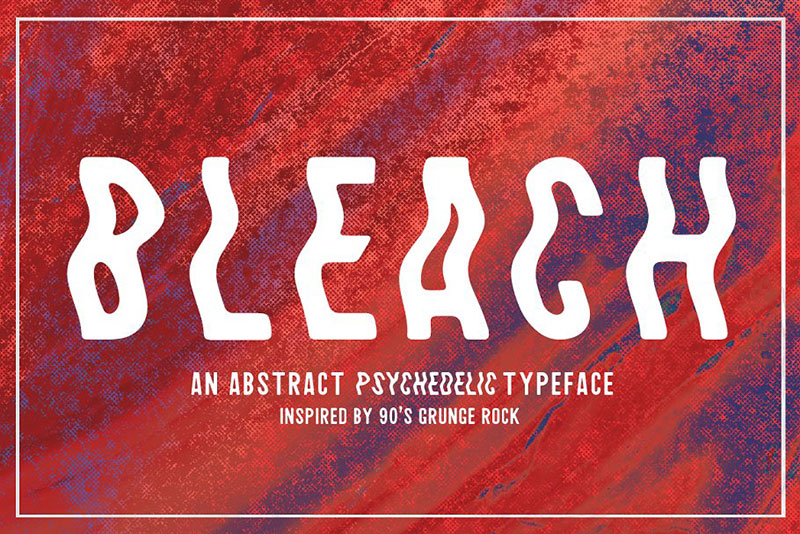 bleach sans serif typeface wave font