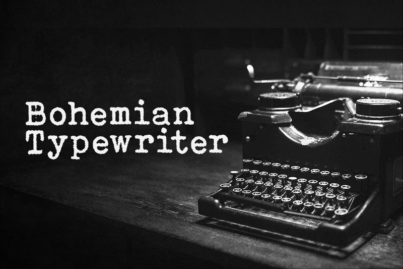 bohemian typewriter fonts