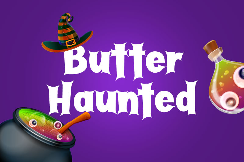 butter haunted witch font