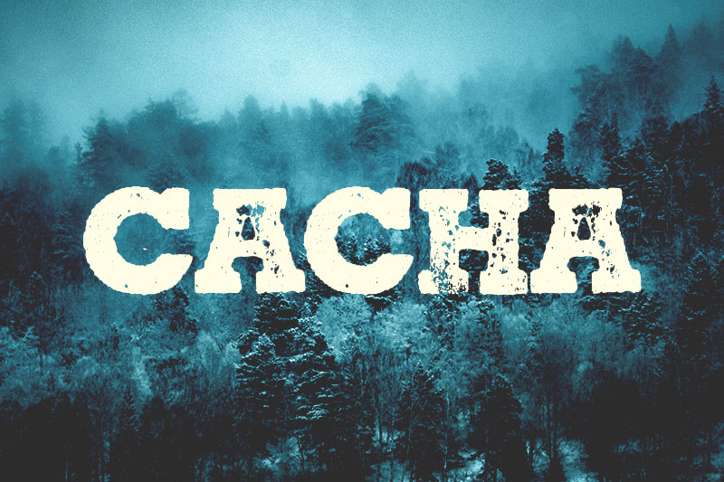cacha camping and hiking font