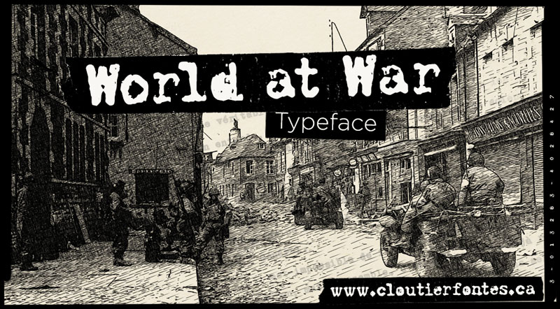 cf world at war stamp font