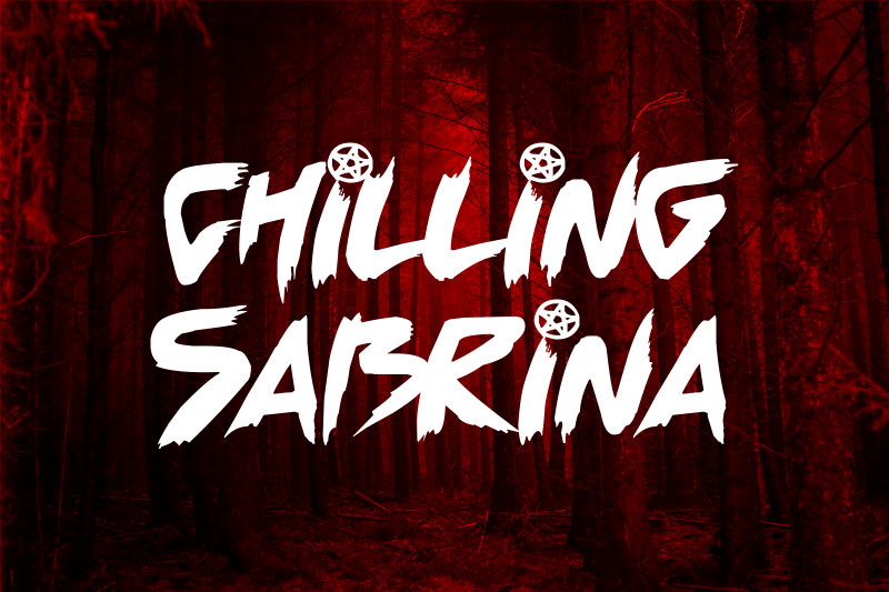 chilling sabrina witch font