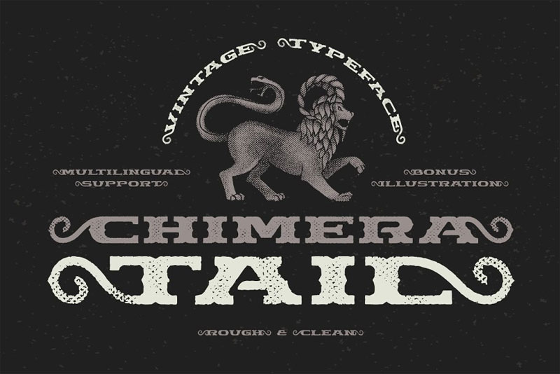 chimera tail steampunk font