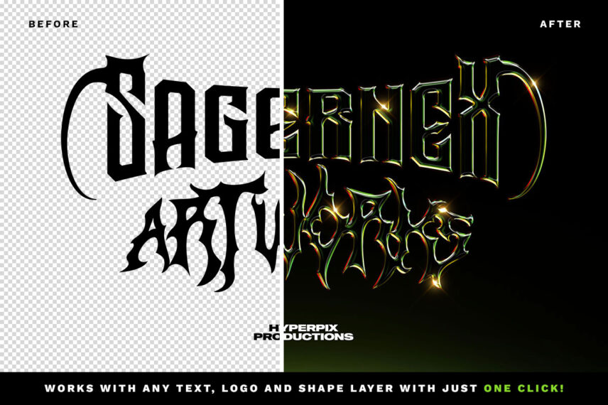Chrome Text Effect Vol.4