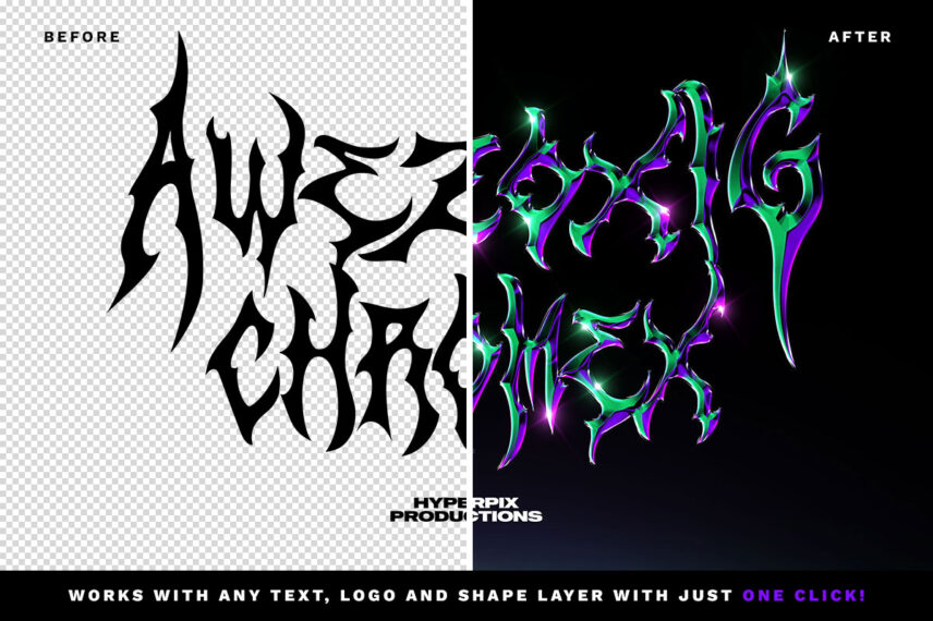 Chrome Text Effect Vol.5