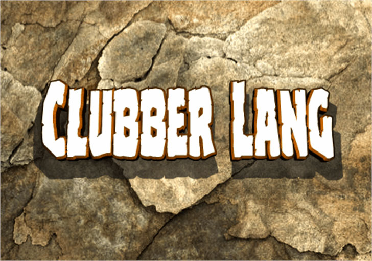 clubber lang stone font