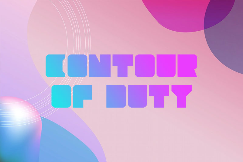 contour of duty fat font