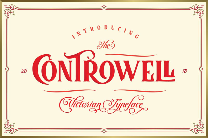 controwell victorian typeface steampunk font