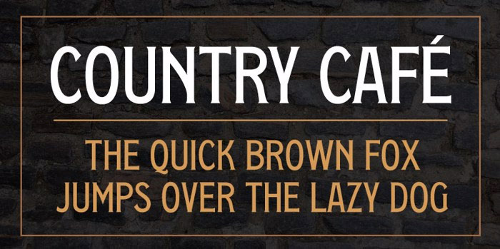 country cafe caps coffee font