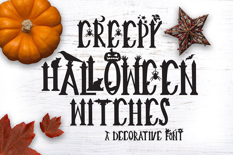 creepy halloween witch font