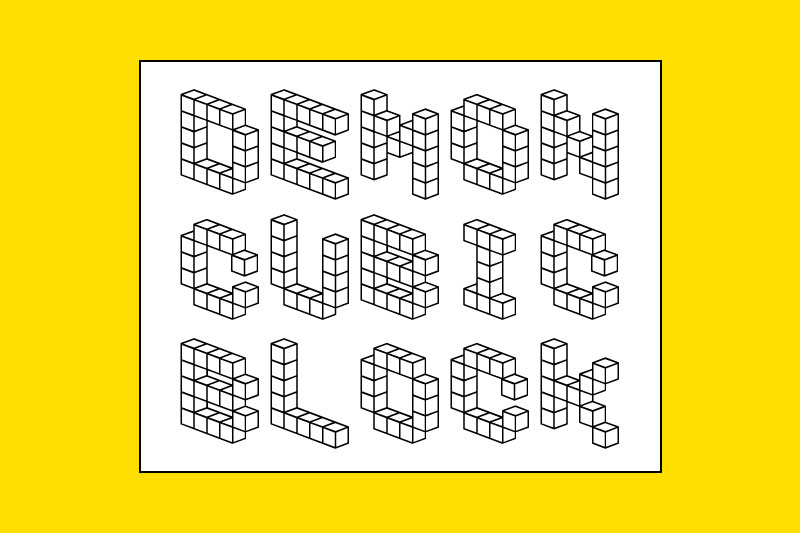 demon cubic block block font