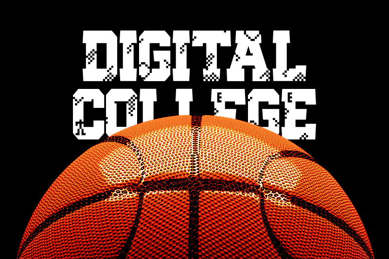 digital college jersey font