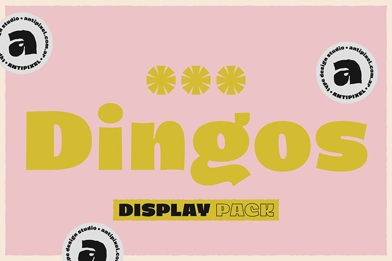 dingos display pack fat font