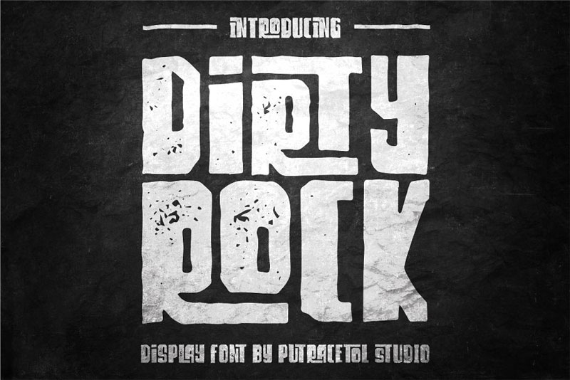 dirty rock typeface stone font