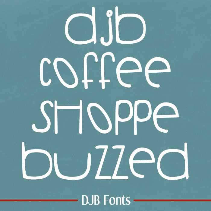 djb coffee shoppe buzzed coffee font