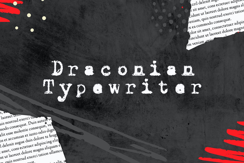 draconian typewriter fonts