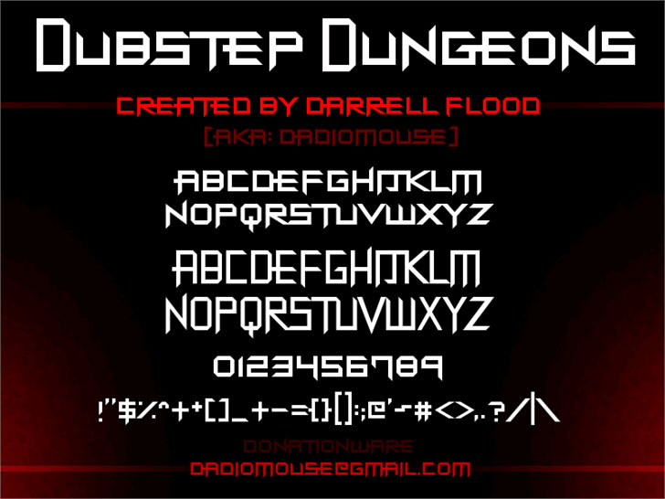 dubstep dungeons metal font
