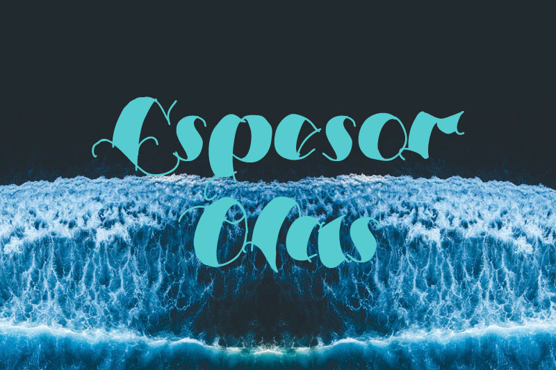 espesor olas wave font